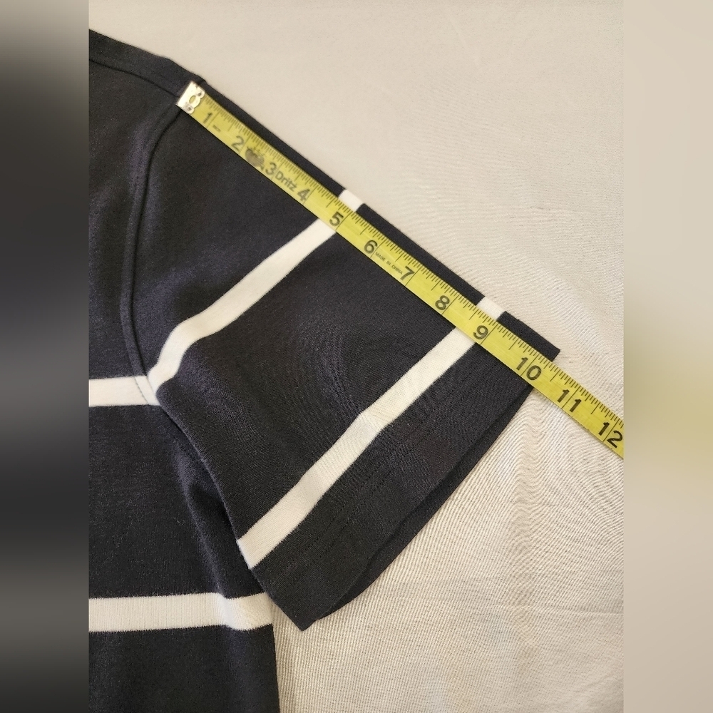 NWOT Bugatchi Men's Black Polo Shirt Short Sleeve White Stripes Detail, sz LG - Picture 7 of 12